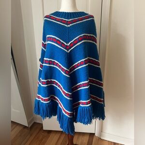 Vintage 1970s Knit Poncho